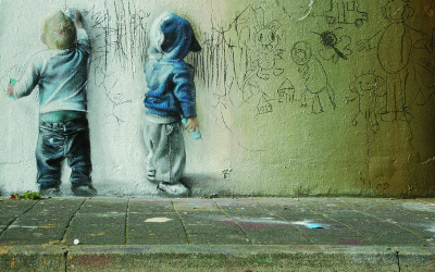 Bansky, Children, stencil, Londra 2010 lopriore2